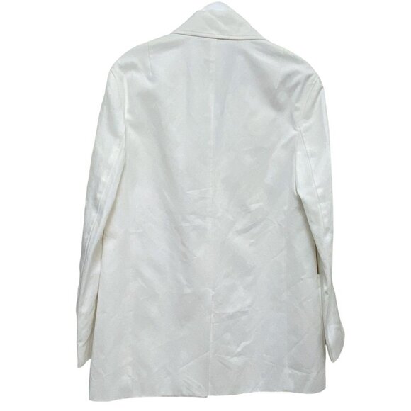 Blossom Brand Boyfriend Jacket Small Cotton Blend  Cream White Korea Luxury - Picture 2 of 9